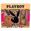 Gifset Playboy Play It Wild Female Edt 90ml + DSP 150ml