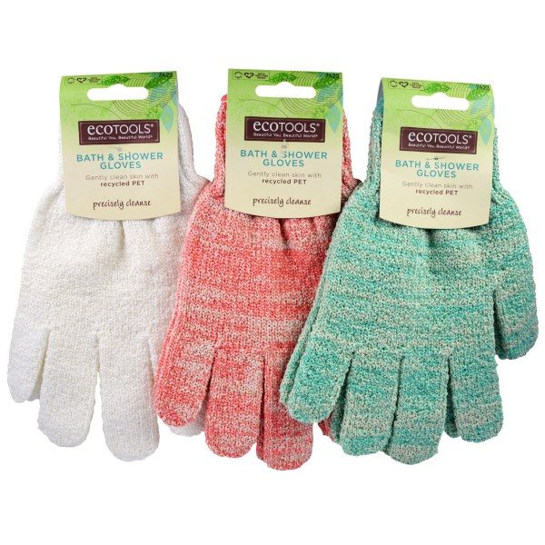 Eco Tools Recycled Bath And Shower Gloves Coral Eco Tools Recycled Bath And Shower Gloves Coral