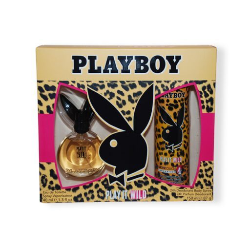 Giftset Playboy Play It Wild Female Edt 40ml + DSP 150ml