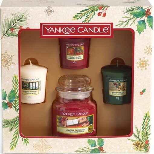 Giftset Yankee Candle 3 Votives & 1 Small Jar 2020