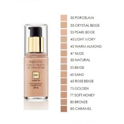 Max Factor Facefinity 3 In 1 Foundation 65 Rose Beige