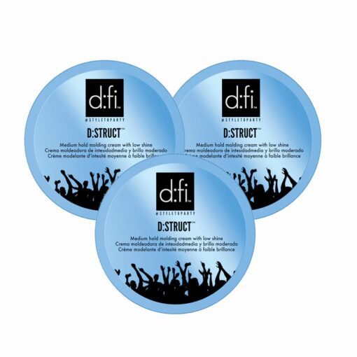 3-pack D:fi D:struct Molding Cream Blå Stor 150g