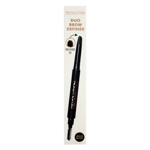 Makeup Revolution Duo Brow Pencil Medium Brown