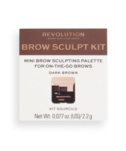 Makeup Revolution Brow Sculpt Kit - Dark Brown