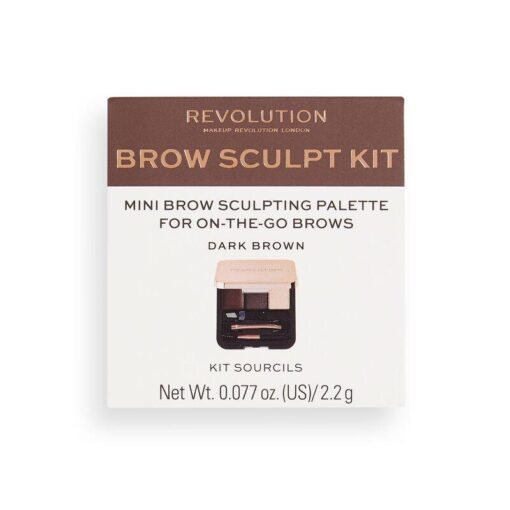 Makeup Revolution Brow Sculpt Kit - Dark Brown