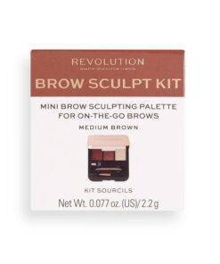 Makeup Revolution Brow Sculpt Kit - Medium Brown