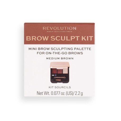 Makeup Revolution Brow Sculpt Kit - Medium Brown