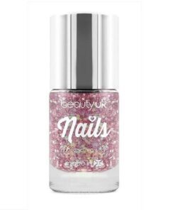 Beauty UK Glitter Nail Polish - Stardust Pink