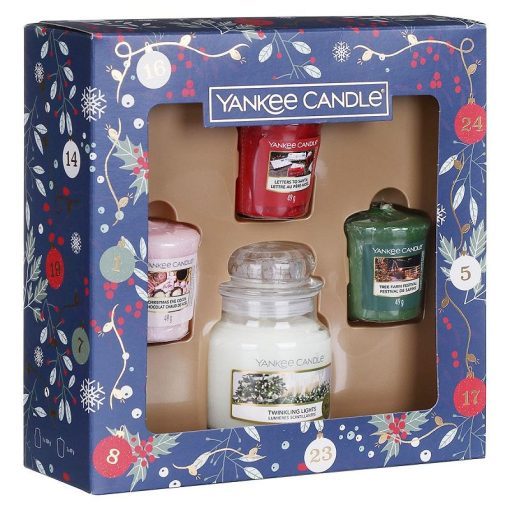 Giftset Yankee Candle 1 Small Jar 3 Votive Candles - Christmas 2021