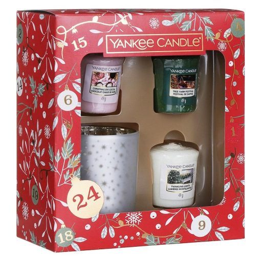 Giftset Yankee Candle 3 Votive Candles 1 Holder - Christmas 2021