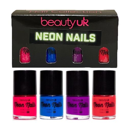 Beauty UK Neon Nail Polish Set 2 4x9ml