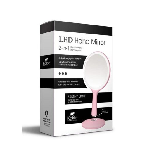 Kokie LED Handheld Ring Mirror - USB Rechargeable