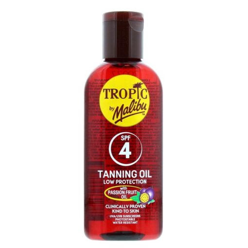 Malibu Tropic Tanning Oil SPF4 Passion Fruit 100ml