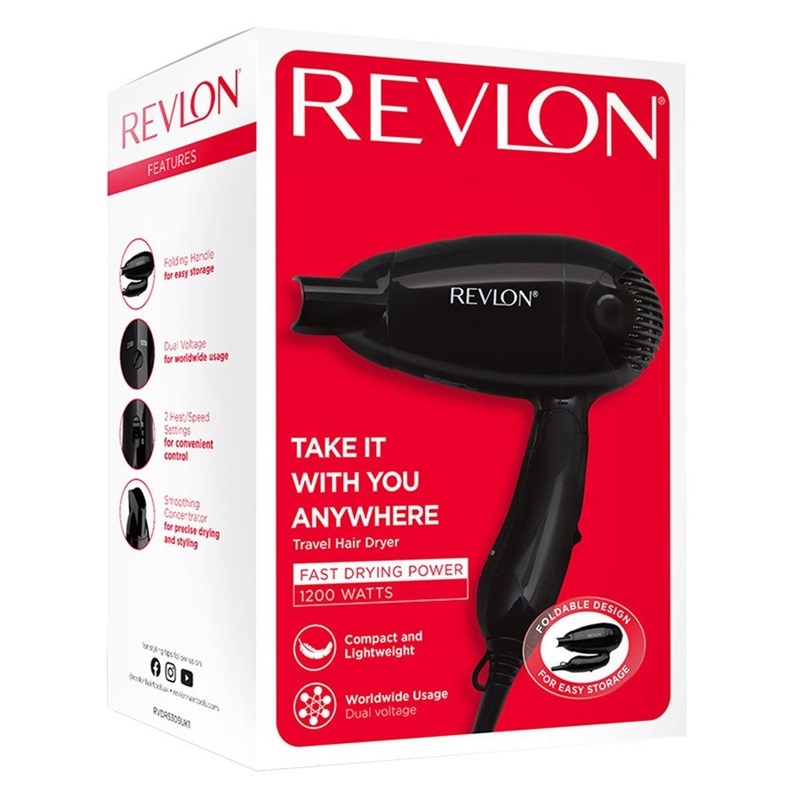 Revlon Essentials Compact Travel Hair Dryer 1966