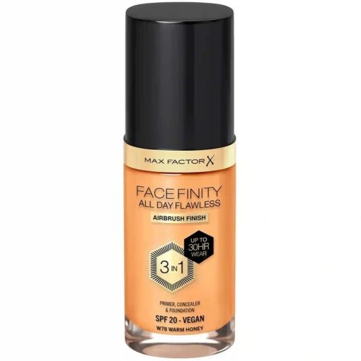 Max Factor Facefinity 3 In 1 Foundation 78 Warm Honey