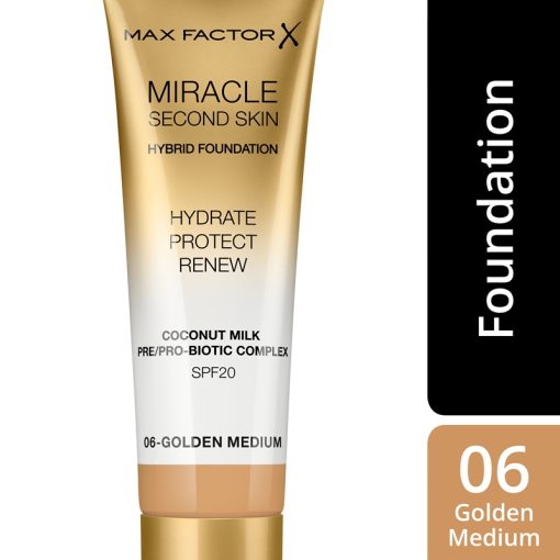 Max Factor Miracle Second Skin Foundation 06 Golden Medium