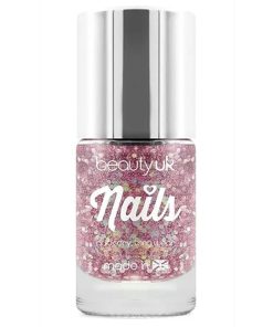 Beauty UK Glitter Nail Polish - Stardust Pink