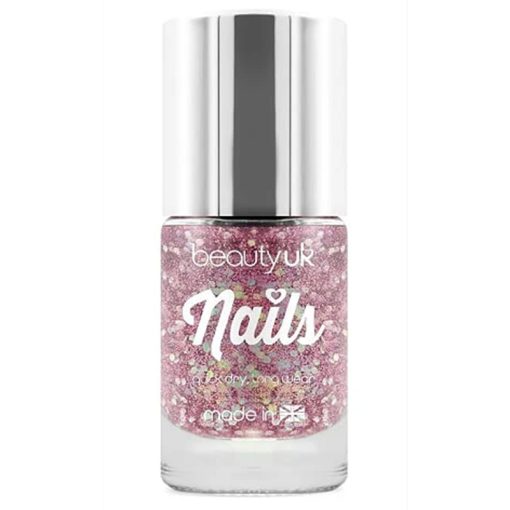 Beauty UK Glitter Nail Polish - Stardust Pink