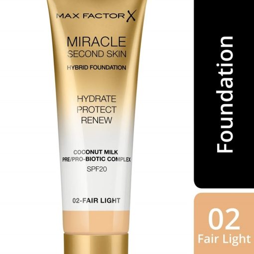 Max Factor Miracle Second Skin Foundation 02 Fair Light