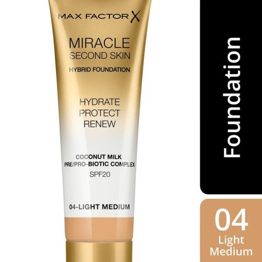 Max Factor Miracle Second Skin Foundation 04 Light Medium