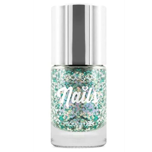 Beauty UK Glitter Nail Polish - Aurora Dream Green