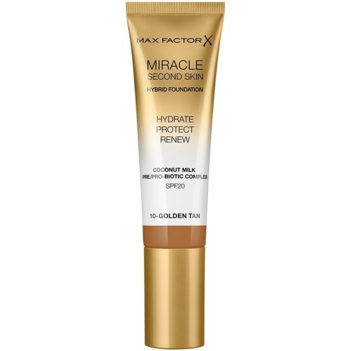 Max Factor Miracle Second Skin Foundation 10 Golden Tan