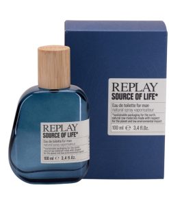 Giftset Replay Source Of Life Man Edt 100ml + Pochette