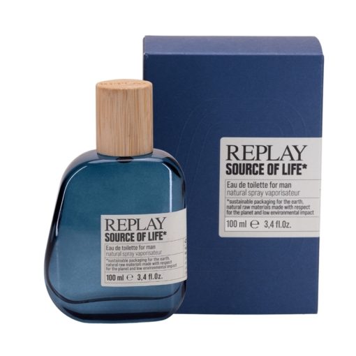 Giftset Replay Source Of Life Man Edt 100ml + Pochette