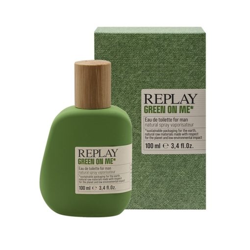 Giftset Replay Green On Me Man Edt 100ml + Pochette