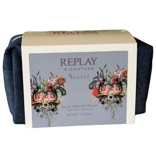 Giftset Replay Signature Secret Woman Edt 100ml + Pochette