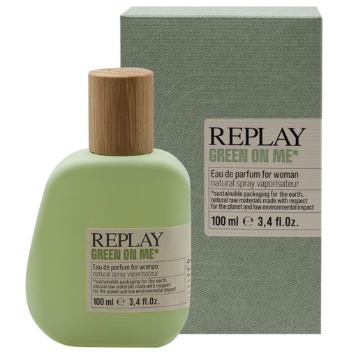 Giftset Replay Green On Me Woman Edp 100ml + Pochette