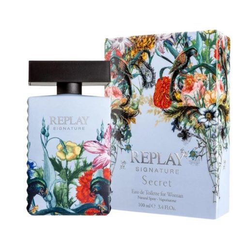 Giftset Replay Signature Secret Woman Edt 100ml + Pochette