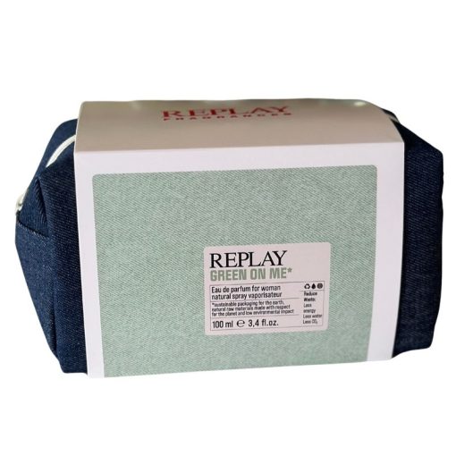 Giftset Replay Green On Me Woman Edp 100ml + Pochette