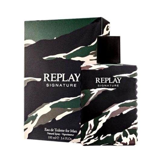 Giftset Replay Signature Man Edt 100ml + Pochette