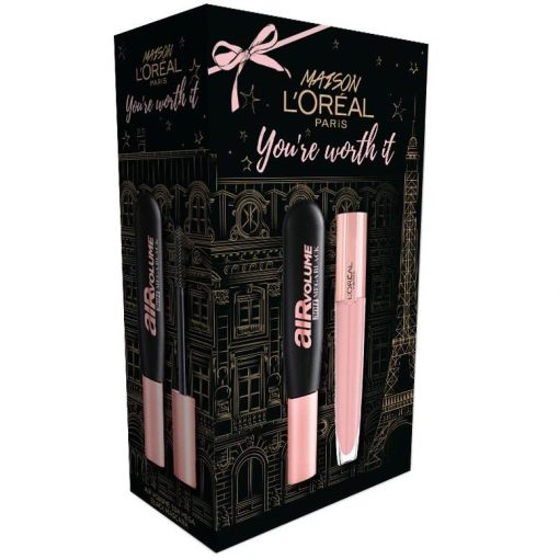 Giftbox L'Oréal Paris Air Volume 30H Mega Black + Paradise Balm-in-gloss