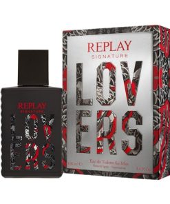 Giftset Replay Signature Lovers Man Edt 100ml + Pochette