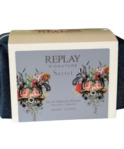 Giftset Replay Signature Secret Woman Edt 100ml + Pochette