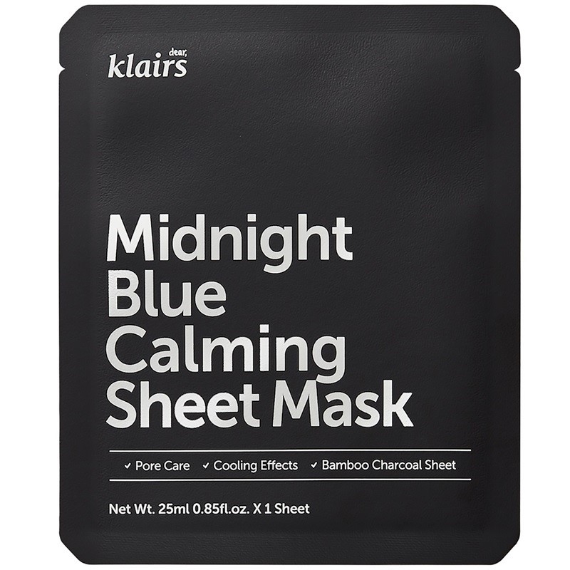 Klairs Midnight Blue Calming Sheet Mask 25ml Klairs Midnight Blue Calming Sheet Mask 25ml