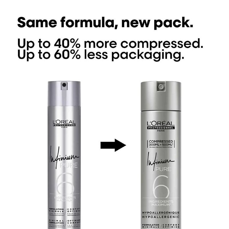 L'Oréal Infinium Pure Soft Hairspray 300ml L'Oréal Infinium Pure Soft Hairspray 300ml