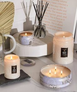 Voluspa 3-Wick Candle Decorative Tin Santal Vanille 340g
