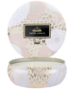 Voluspa 3-Wick Candle Decorative Tin Santal Vanille 340g