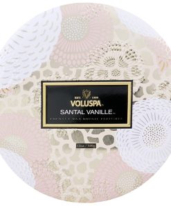 Voluspa 3-Wick Candle Decorative Tin Santal Vanille 340g