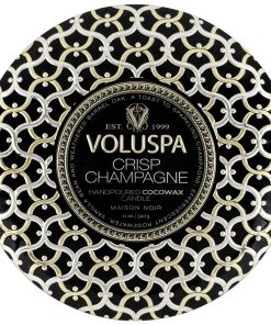 Voluspa 3-Wick Candle Decorative Tin Crisp Champagne 340g