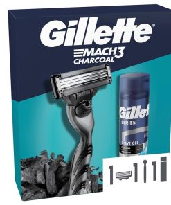 Giftset Gillette Mach3 Charcoal 2pcs