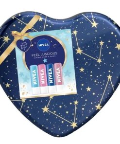 Giftset Nivea Feel Luscious Lip Balm 4pcs