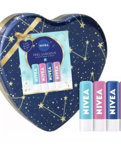 Giftset Nivea Feel Luscious Lip Balm 4pcs