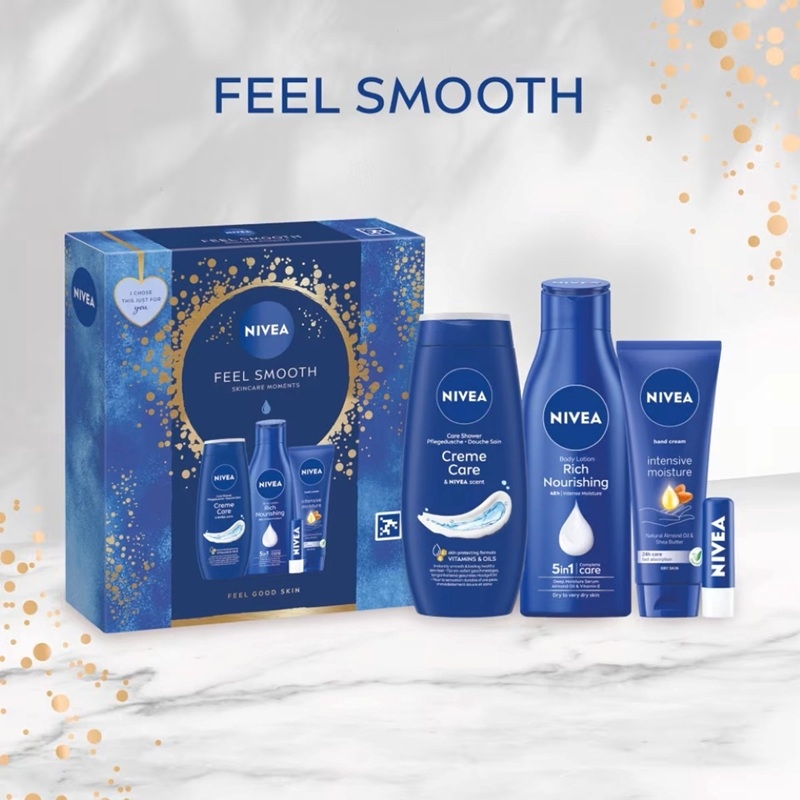Giftset Nivea Feel Smooth Skincare Moments 4pcs Giftset Nivea Feel Smooth Skincare Moments 4pcs