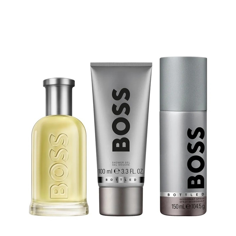 Giftset Hugo Boss Bottled Edt 100ml + Shower Gel 100ml + Deospray 150ml Giftset Hugo Boss Bottled Edt 100ml + Shower Gel 100ml + Deospray 150ml