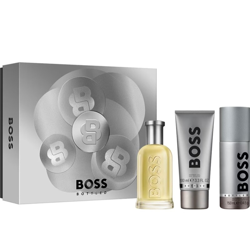 Giftset Hugo Boss Bottled Edt 100ml + Shower Gel 100ml + Deospray 150ml Giftset Hugo Boss Bottled Edt 100ml + Shower Gel 100ml + Deospray 150ml