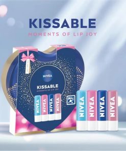 Giftset Nivea Kissable Moments Of Lip Joy 4pc